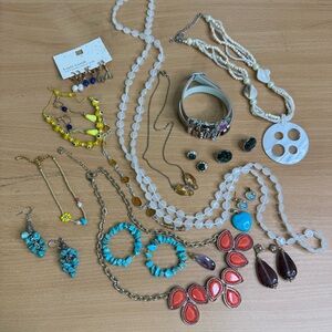 Bohemian Mixed Media Multi-Colour Jewelry Lot